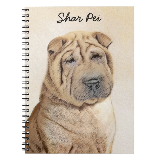 Carnet Peinture Shar Pei - Cute Original Chien Art (Devant)