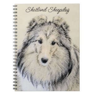 Carnet Peinture Shetland Sheepdog - Jolie art original ch