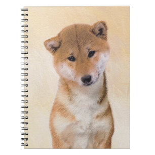 Carnet Peinture Shiba Inu (Rouge) - Art Chien original