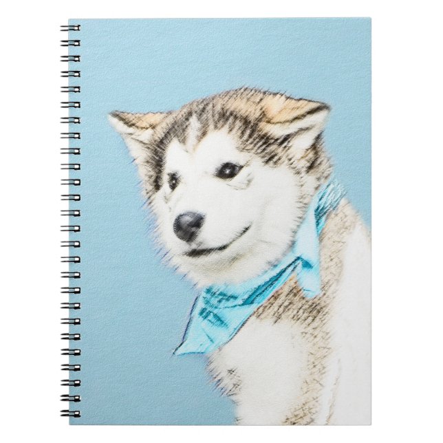 Carnet Peinture Sibérienne Husky Puppy - Art Chien origin (Devant)