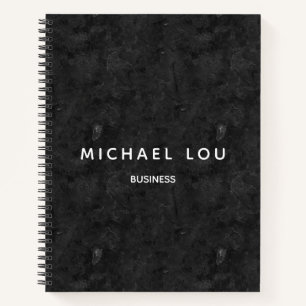 Carnet Peinture Texture Noir Minimal Professionnel