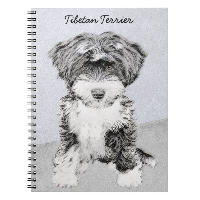 Carnet Peinture Tibétaine Terrier - Cute Original Chien A (Devant)