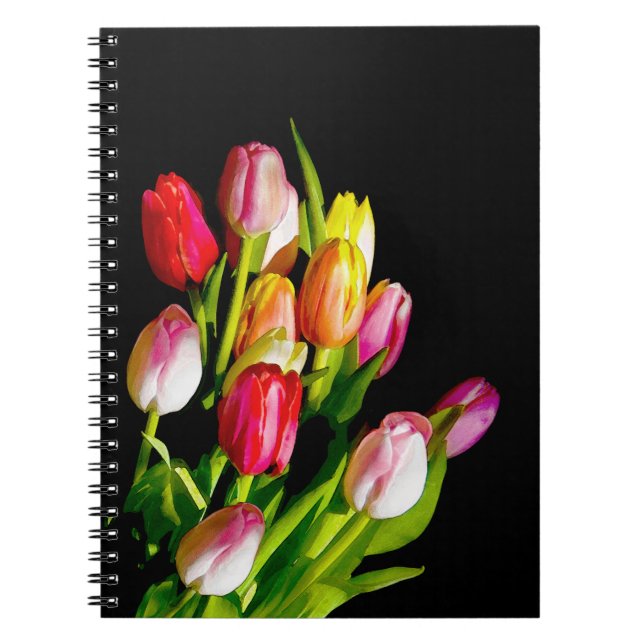 Carnet Peinture Tulip - Art Fleur original (Devant)