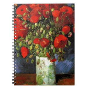 Carnet Peinture vintage de Van Gogh Vase de fleurs en fle