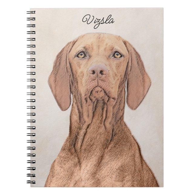 Carnet Peinture Vizsla - Joli art original chien (Devant)