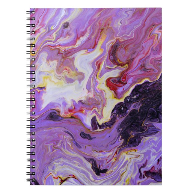 Carnet Peintures acryliques couleur tonique, abstrait. (Devant)