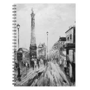Carnet Peintures artistiques en noir et blanc.