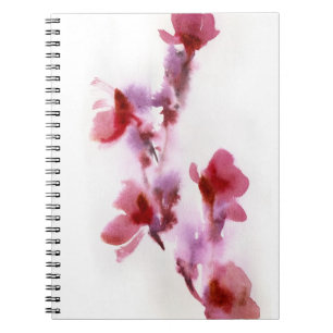 Carnet Peintures florales abstraites 3 d'aquarelle