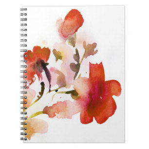 Carnet Peintures florales abstraites d'aquarelle