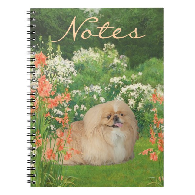 Carnet Pékinois dans le jardin (Devant)