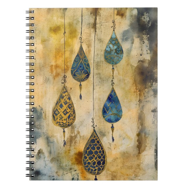 Carnet Pendants suspendus dans un style artistique rappel (Devant)