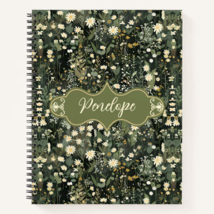 Carnet Penelope Dark Daisy Floral Deluxe