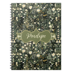 Carnet Pénélope Fleur de marais foncés