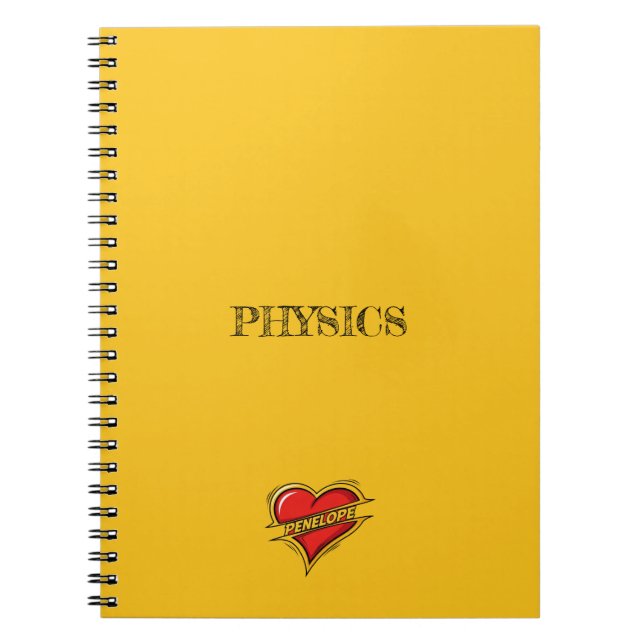 Carnet Penelope Heart Jaune (Devant)