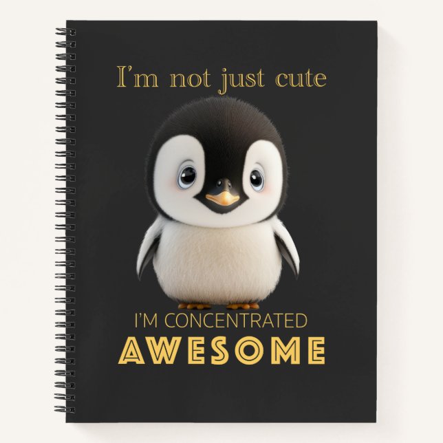 Carnet Penguin Concentré Awesome mignon adorable drôle (Devant)