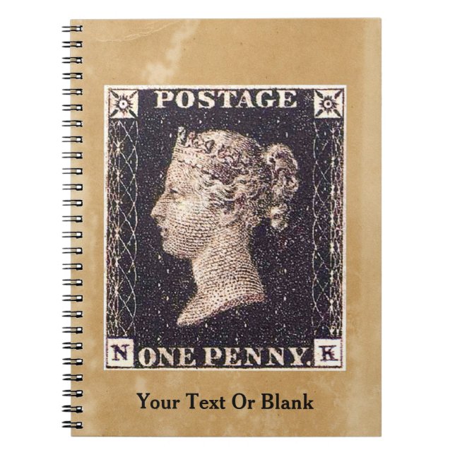 Carnet Penny Black Postage Timbre (Devant)
