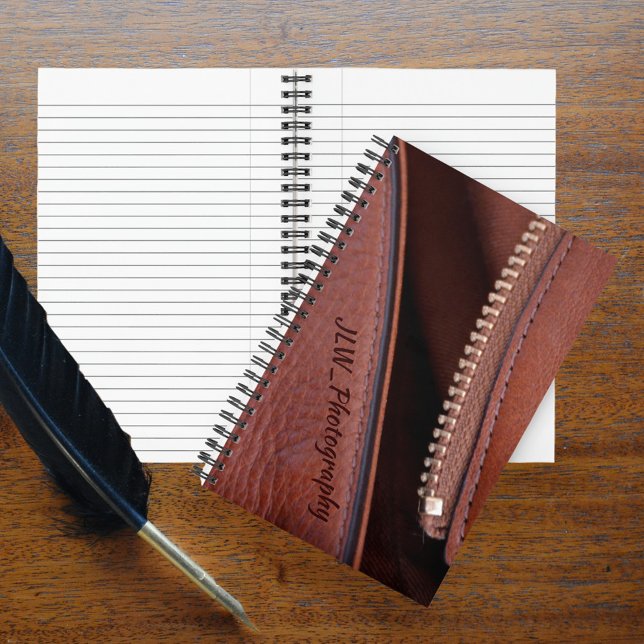 Carnet Pensées en cuir Faux Brown non zippées personnalis (Créateur téléchargé)