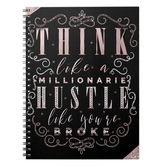 Carnet Pensez comme un millionnaire, travaillez comme si  (Devant)