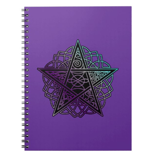 Carnet Pentacle pourpre et complexe aqua (Devant)