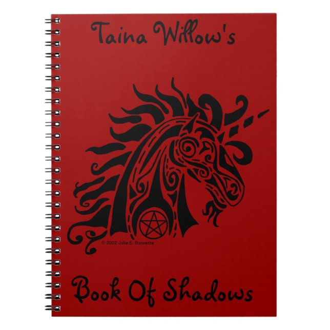 Carnet Pentacle Unicorn (noir) (Devant)