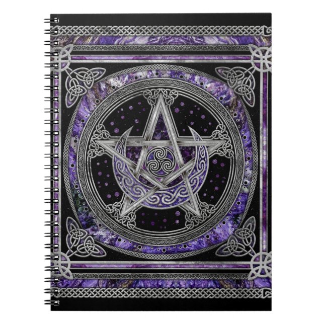 Carnet Pentagram Triskelion Amethyst Moon (Devant)