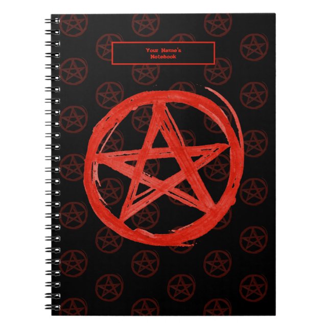 Carnet Pentagramme Edgy Red Scratchy (Devant)
