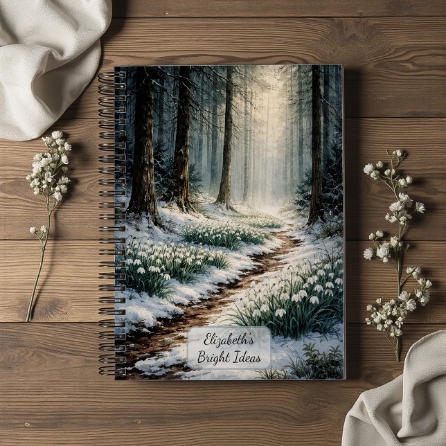 Carnet Perce-neige en forêt hivernale (Créateur téléchargé)