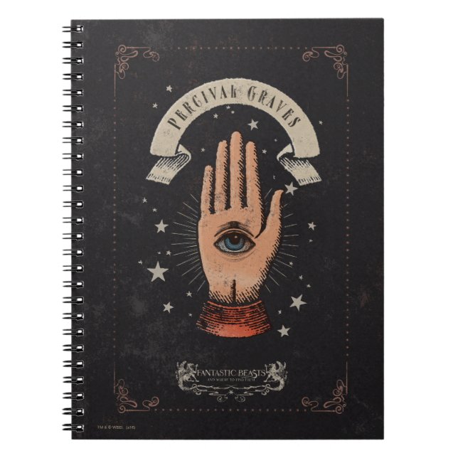 Carnet PERCIVAL GRAVES™ Magic Hand Graphic (Devant)