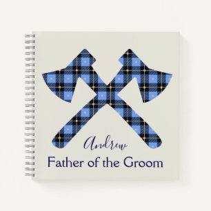 Carnet Père de la Groom hache bleu et gris