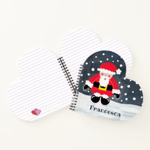 Carnet Père mignon personnalisé Noël Père Noël Père Noël