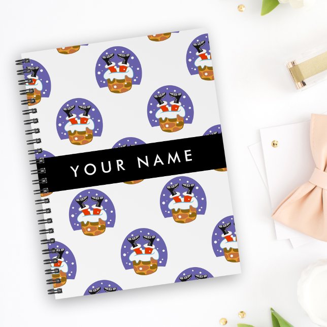 Carnet Père Noël À Chimney, Neige, Noël, Nouvel An (Créateur téléchargé)