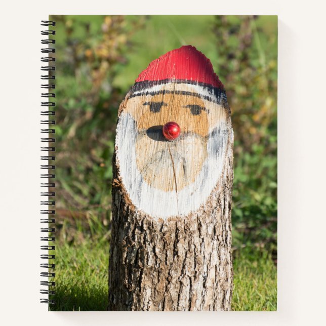 Carnet Père Noël en bois (Devant)