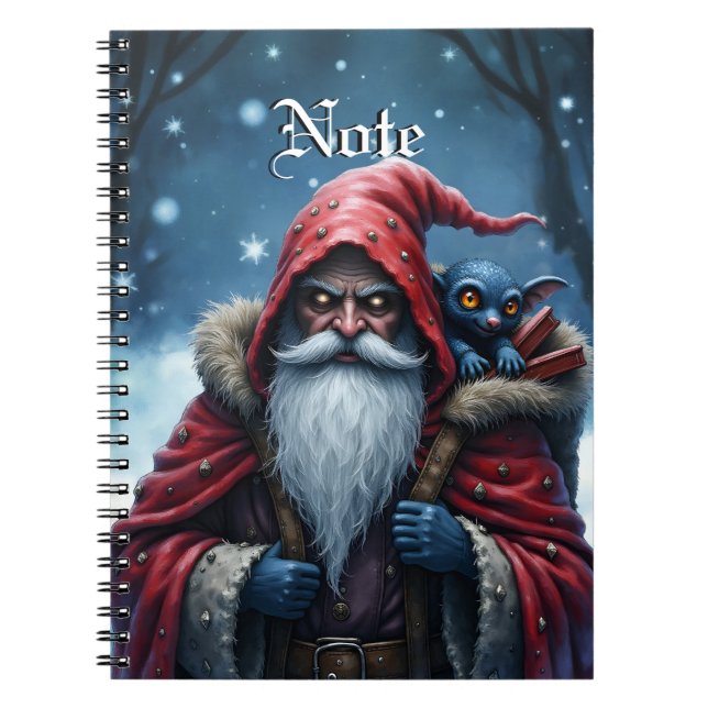 Carnet Père Noël Frostbite et son elfe de malice. (Devant)
