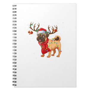 Carnet Père Noël Pitbull arbre de Noël Light Pyjama Chien
