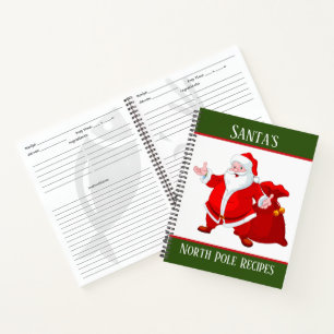 Carnet père Noël Pôle Nord recette Notebook de vacances