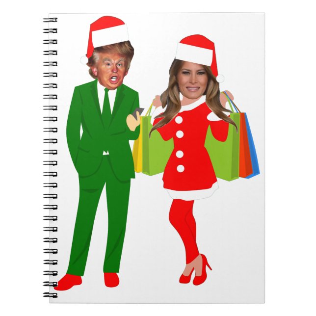 Carnet père Noël trump melania (Devant)
