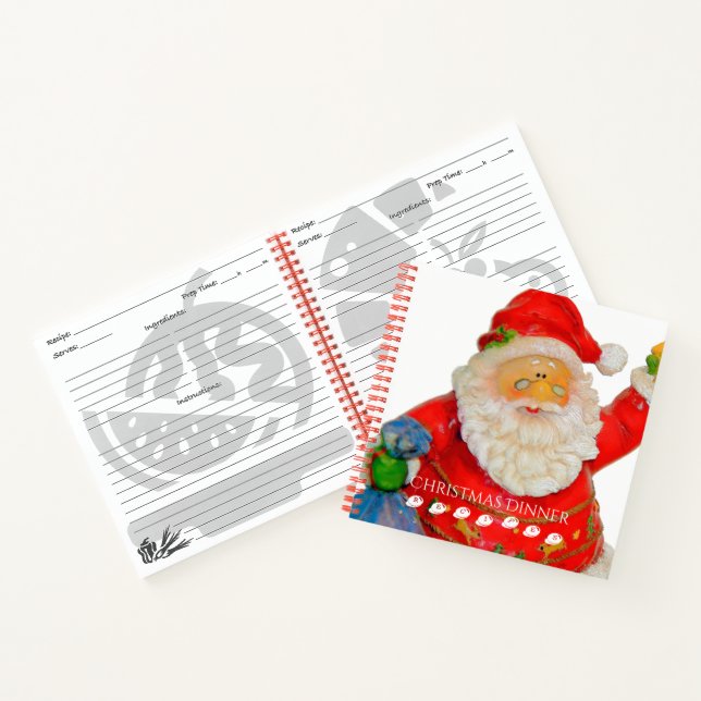Carnet Père Père Noël Recettes pour le dîner de Noël (Intérieur)