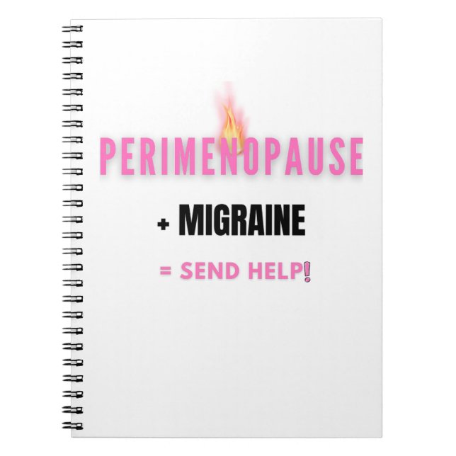 Carnet Périménopause + Migraine = Au secours (Devant)