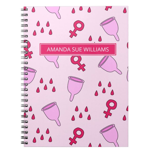 Carnet Period / Menstrual Cycle - Your Name /Monogram Not (Devant)