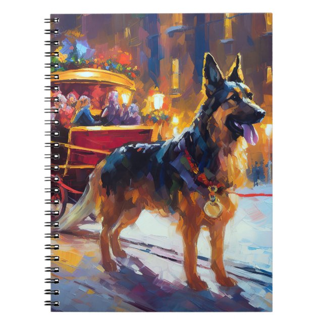 Carnet Période de fêtes de Noël du Berger Allemand (Devant)
