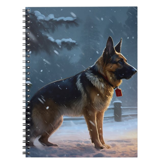 Carnet Période de fêtes de Noël du Berger Allemand (Devant)