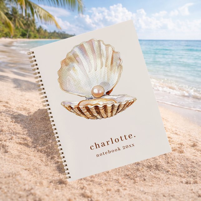 Carnet Perle de mer beige moderne (Créateur téléchargé)