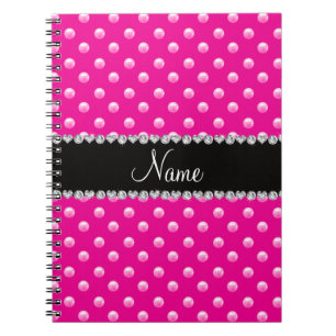 Carnet Perles au néon nommées personnalisées de roses