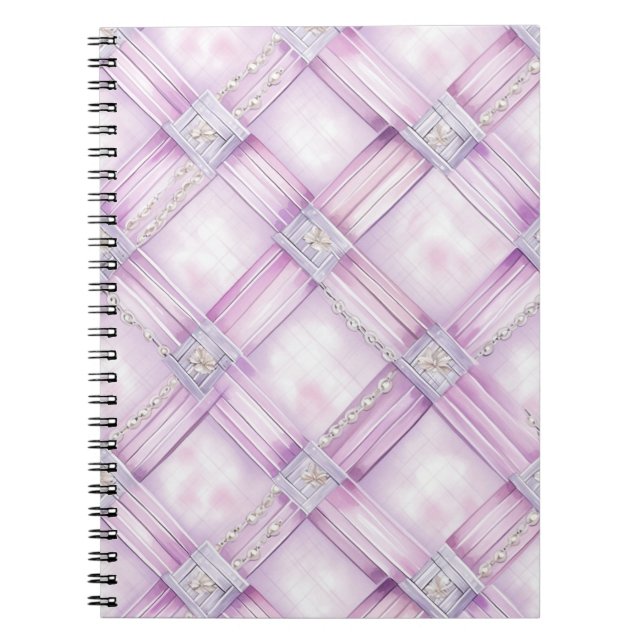 Carnet Perles blanches roses (Devant)