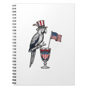 Carnet Perroquet Patriotique Cocktail Design Vectoriel Vi