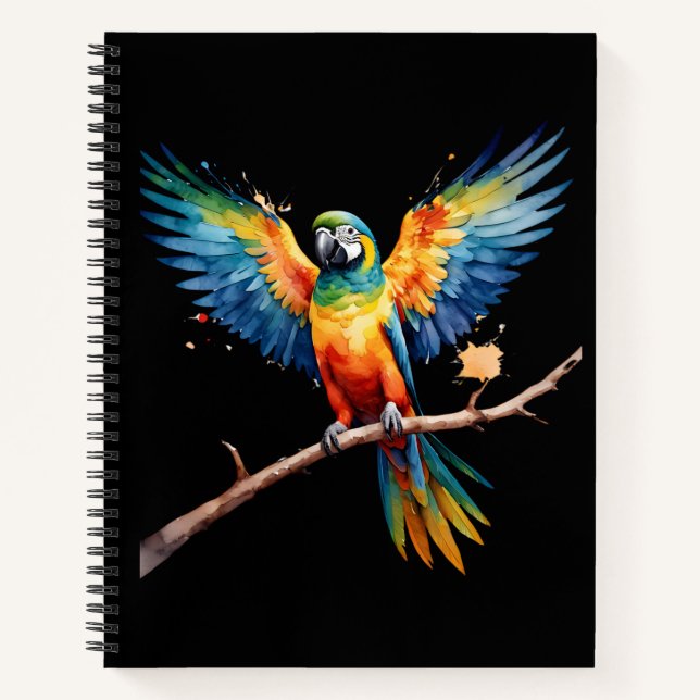 Carnet Perroquet tropical (Devant)