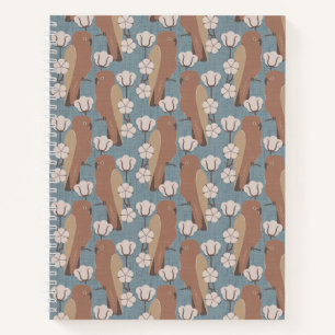 Carnet Perroquets et fleur de coton