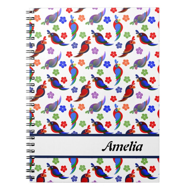 Carnet Perroquets et fleurs (Devant)