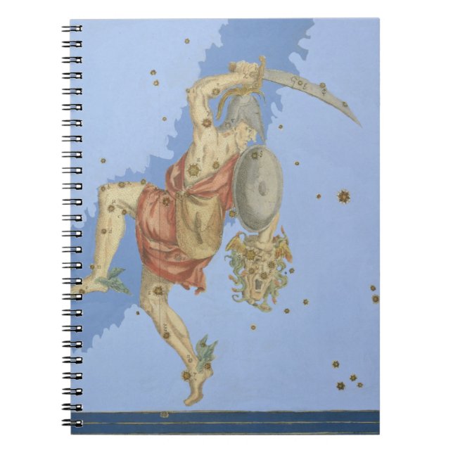 Carnet Perseus avec la tête de la méduse, de 'Uranometria (Devant)