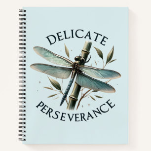 Carnet Persévérance délicate - libellule artistique